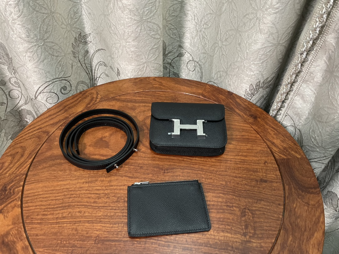 에르메스 콘스탄스백 미니 블랙 은장